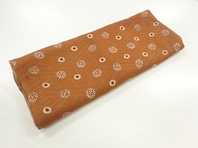 JAPANESE KIMONO / ANTIQUE ARAIHARI FOR HAORI / SILK / FLOWER